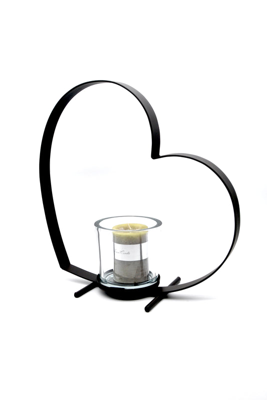 Heart shaped candle holder