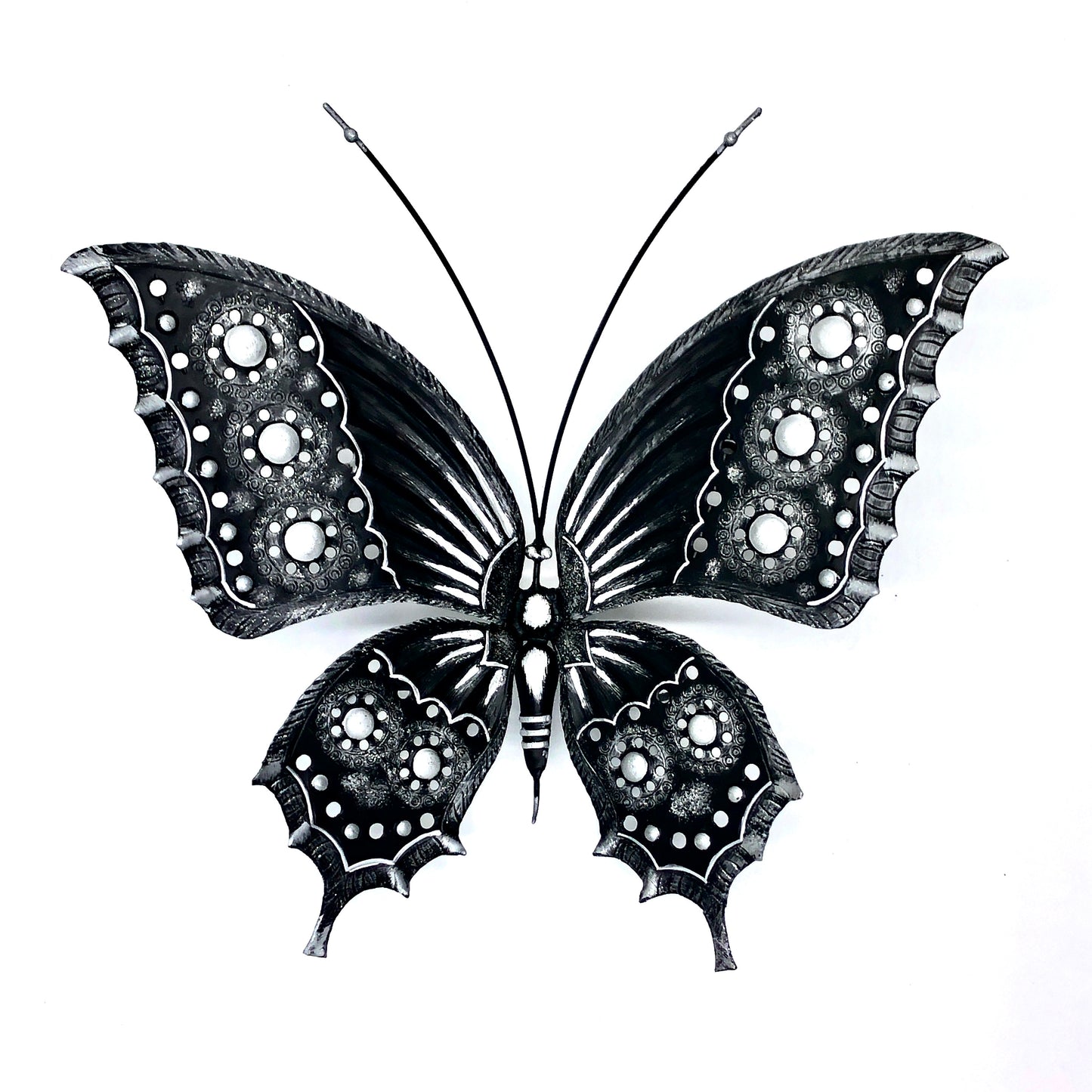 Butterfly chiseled in wrought iron