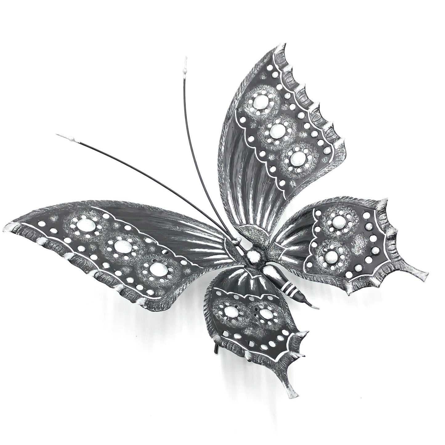 Butterfly chiseled in wrought iron