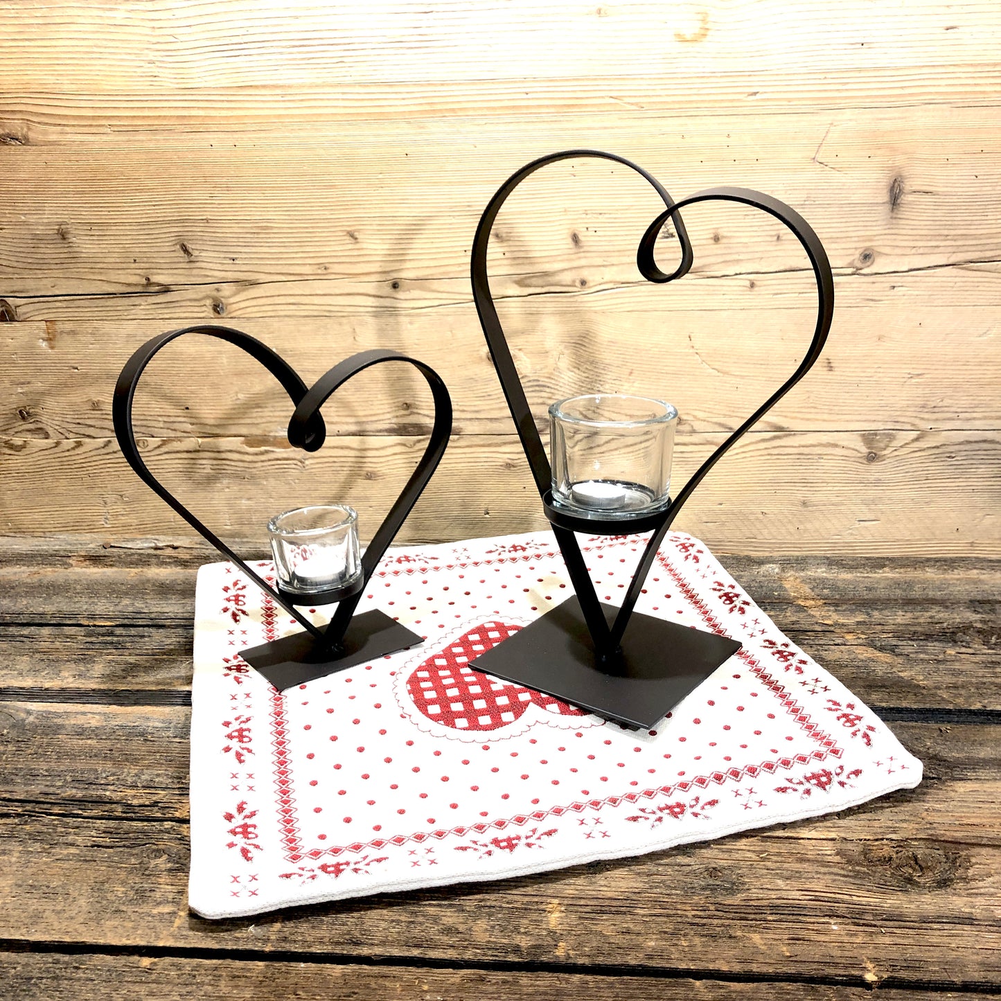 Heart shaped candle holder