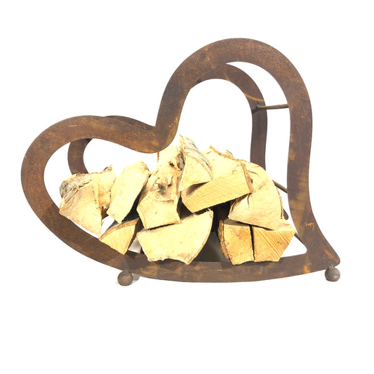 Heart-shaped log holder