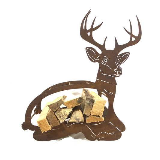 Deer shaped log holder