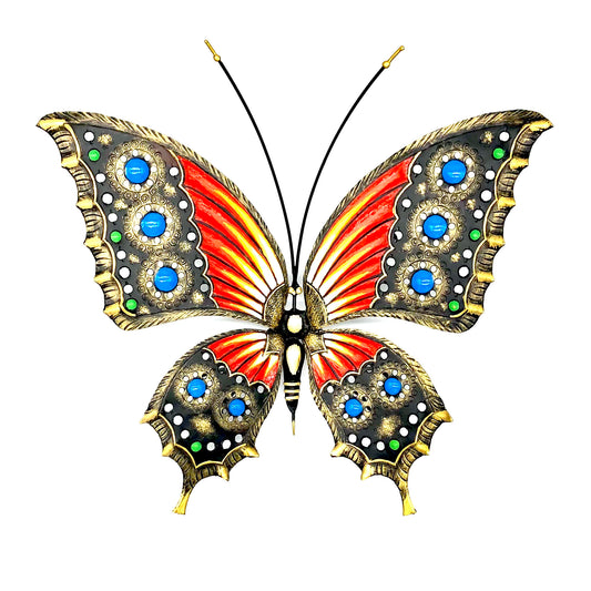 Colored wrought iron butterfly